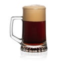 Mug of a dark porter beer isolated on white Royalty Free Stock Photo