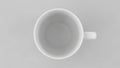 The mug features a circular shape with a smooth surface and a handle on the side Royalty Free Stock Photo