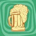 Mug of foamy beer Royalty Free Stock Photo