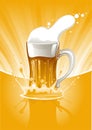 Mug fresh beer Royalty Free Stock Photo