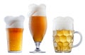 Mug of frosty beer with foam Royalty Free Stock Photo