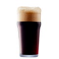 Mug of frosty dark beer with foam Royalty Free Stock Photo