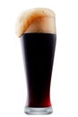 Mug of frosty dark beer with foam Royalty Free Stock Photo