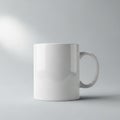Mug has a simple cylindrical shape with a sturdy handle on the right Royalty Free Stock Photo