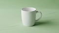 Mug has a simple cylindrical shape with a wide handle on the Royalty Free Stock Photo