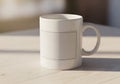 Mug has a standard-sized handle and casts a soft shadow on the Royalty Free Stock Photo
