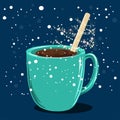 Mug with hot chocolate Christmas magic
