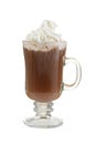 Mug hot chocolate with whipped cream Royalty Free Stock Photo