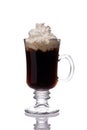 Mug of Irish Coffee on white Royalty Free Stock Photo