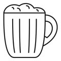 Mug kvass icon, outline style Royalty Free Stock Photo