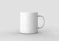 Mug mock up isolated on light gray background. 3D illustrating.