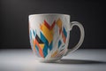 Mug mockup with abstract geometric pattern. generative ai