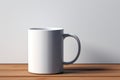 Mug mockup White enamel mug showcased in a clean rendering