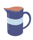 Mug or pitcher for coffee kitchenware utensils Royalty Free Stock Photo