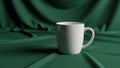 The mug is placed slightly to the right with its handle facing outward Royalty Free Stock Photo
