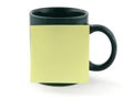 Mug and post-it note Royalty Free Stock Photo