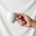 The mug is simple with a smooth and glossy finish typical of everyday Royalty Free Stock Photo
