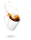 Mug of spilling coffee