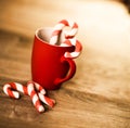 Mug Of Tea Or Coffee. Sweets. Christmas Decoration