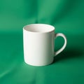 The mug is upright, with a curved handle and a glossy finish Royalty Free Stock Photo