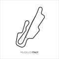 Mugello circuit, Italy. Motorsport race track vector map Royalty Free Stock Photo