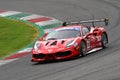 Mugello Circuit, Italy - October 21, 2022: Ferrari 488 Challenge Evo driven by Babalus of team Best Lap in action