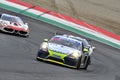 Mugello Circuit, Italy - October 8, 2021: Porsche 718 Cayman GT4 of Team Autorlando Sport driven by Baruchelli - Fratti during