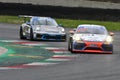 Mugello Circuit, Italy - October 8, 2021: Porsche 718 Cayman GT4 of Team Autorlando Sport driven by Cerati - Ghezzi during