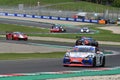 Mugello Circuit, Italy - October 8, 2021: Porsche 718 Cayman GT4 of Team Autorlando Sport driven by Cerati - Ghezzi during