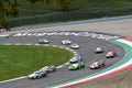 Mugello Circuit, Italy - October 9, 2021: Start Race #1 Final Round of C.I. GT Sprint. Italy