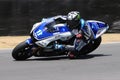 MUGELLO Circuit - JULY 13: Ben Spies Yamaha racing at Qualifying Session of MotoGP Grand Prix of Italy, on July 13, 2012 Royalty Free Stock Photo