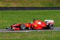 MUGELLO, ITALY 2012: Felipe Massa of Ferrari F1 team racing at Formula One Teams Test Days at Mugello Circuit Royalty Free Stock Photo