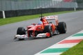 MUGELLO, ITALY 2012: Fernando Alonso of Ferrari F1 team racing at Formula One Teams Test Days at Mugello Circuit in Italy Royalty Free Stock Photo