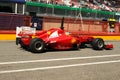 MUGELLO, ITALY 2012: Fernando Alonso of Ferrari F1 team racing at Formula One Teams Test Days at Mugello Circuit in Italy Royalty Free Stock Photo