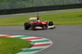 MUGELLO, ITALY 2012: Fernando Alonso of Ferrari F1 team racing at Formula One Teams Test Days at Mugello Circuit in Italy Royalty Free Stock Photo