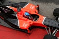 MUGELLO, ITALY May, 2012: Charles Pic of Marussia F1 team racing at Formula One Teams Test Days at Mugello Circuit in Italy Royalty Free Stock Photo