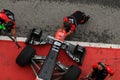 MUGELLO, ITALY May, 2012: Charles Pic of Marussia F1 team racing at Formula One Teams Test Days at Mugello Circuit in Italy Royalty Free Stock Photo