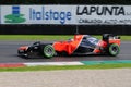 MUGELLO, ITALY May, 2012: Charles Pic of Marussia F1 team racing at Formula One Teams Test Days at Mugello Circuit in Italy Royalty Free Stock Photo