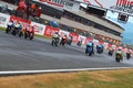 Mugello - Italy, May 31 2009: Italian Yamaha rider Valentino Rossi at the start of the grand prix of MotoGP 2009 GP of Italy