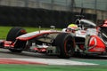 MUGELLO, ITALY - MAY 2012: Oliver Turvey of McLaren F1 team races during Formula One Teams Test Days at Mugello Circuit on May, 20 Royalty Free Stock Photo