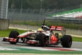 MUGELLO, ITALY - MAY 2012: Oliver Turvey of McLaren F1 team races during Formula One Teams Test Days at Mugello Circuit on May, 20 Royalty Free Stock Photo