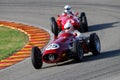 MUGELLO, ITALY - 2007: Unknown run with Vintage Maserati Grand Prix Cars on Mugello Circuit at the Event of Ferrari Racing Days Royalty Free Stock Photo