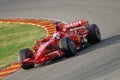 MUGELLO, IT, November, 2007: Official Drivers Felipe Massa, Kimi Raikkonen, Luca Badoer and Marc GenÃÂ¨ run with Modern Ferrari F1