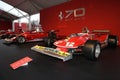 MUGELLO, IT, October, 2017: Ferrari F1 312 T4 1979 of Gilles Villeneuve and Jody Scheckter at Paddock Show of Ferrari Anniversary Royalty Free Stock Photo