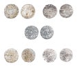 Mughal Emperor Aurangzeb Alamgir Silver Rupee Coins Royalty Free Stock Photo