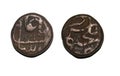 Mughal Emperor Shah Alam Bahadur Copper Coin