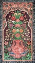 Mughal`s floral art pattern in the mosque