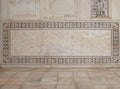 Mughal stone art on the facade of the Taj Mahal Crown of Palaces in Agra, Uttar Pradesh, India Royalty Free Stock Photo