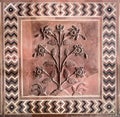 Mughal stone art, Taj Mahal, India Royalty Free Stock Photo