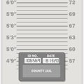 Mugshot measuring scale template